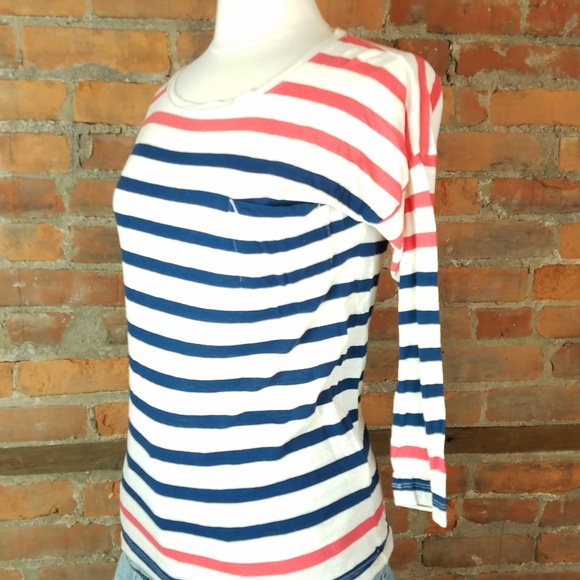 Madewell Womens Knit Top Nautical Stripes IvoryNav - Picture 4 of 7